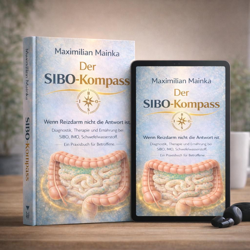 SIBO eBook 2026 Der SIBO-Kompass eBook von Maximilian Mainka, 253 Seiten Fachbuch über SIBO und IMO