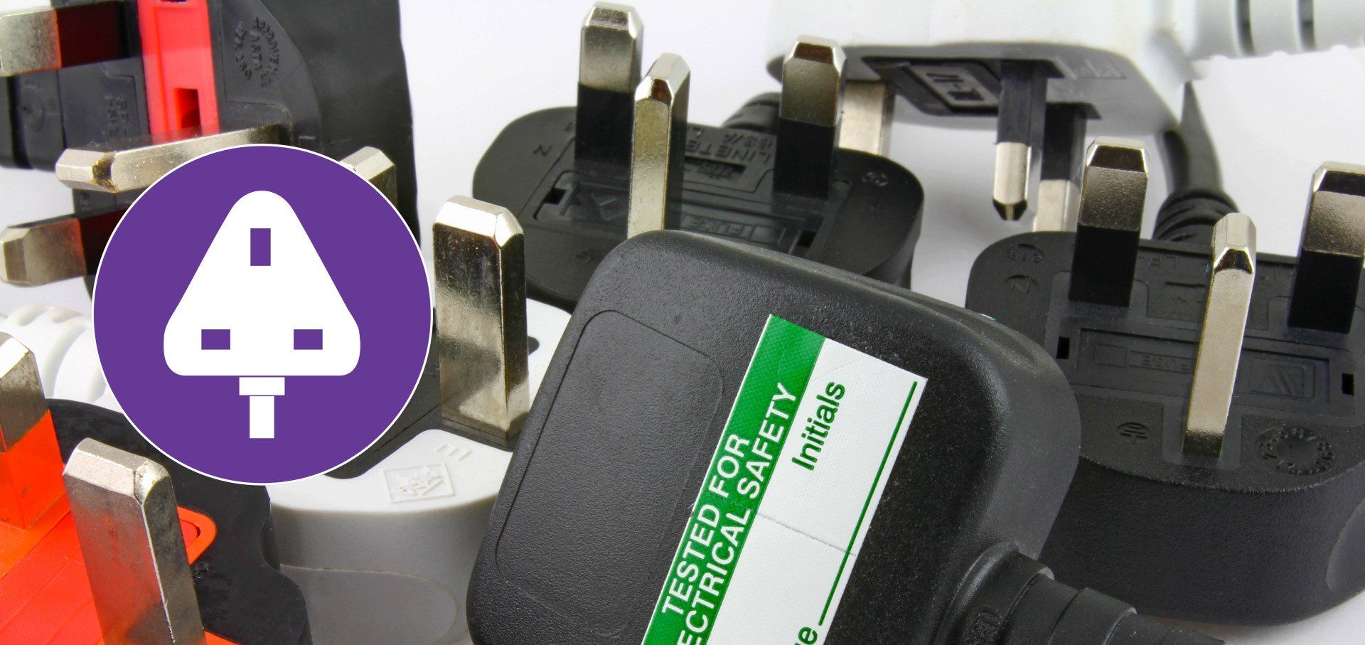 Labelled Plugs Declaring Appliance Has Passed Testing