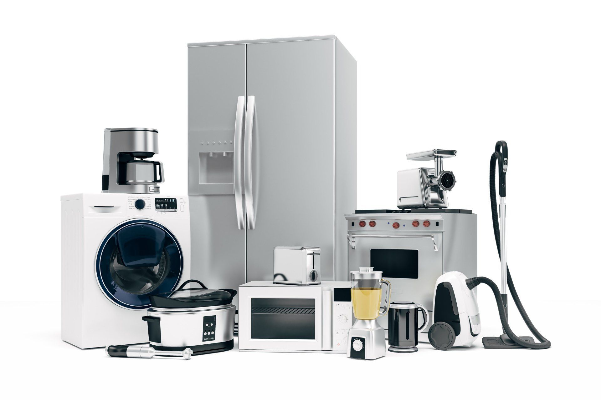Various appliances, inc. washing machine, kettle and vacuum that could be PAT tested.