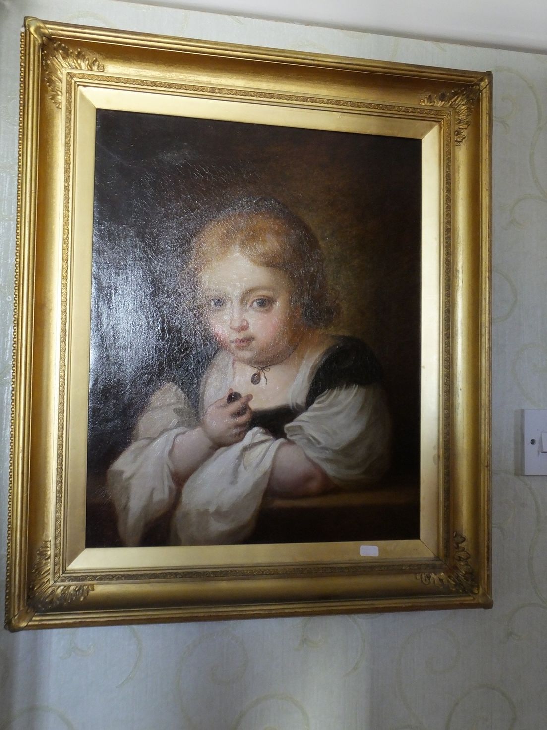 Early Victorian Oil Painting of a Young Girl