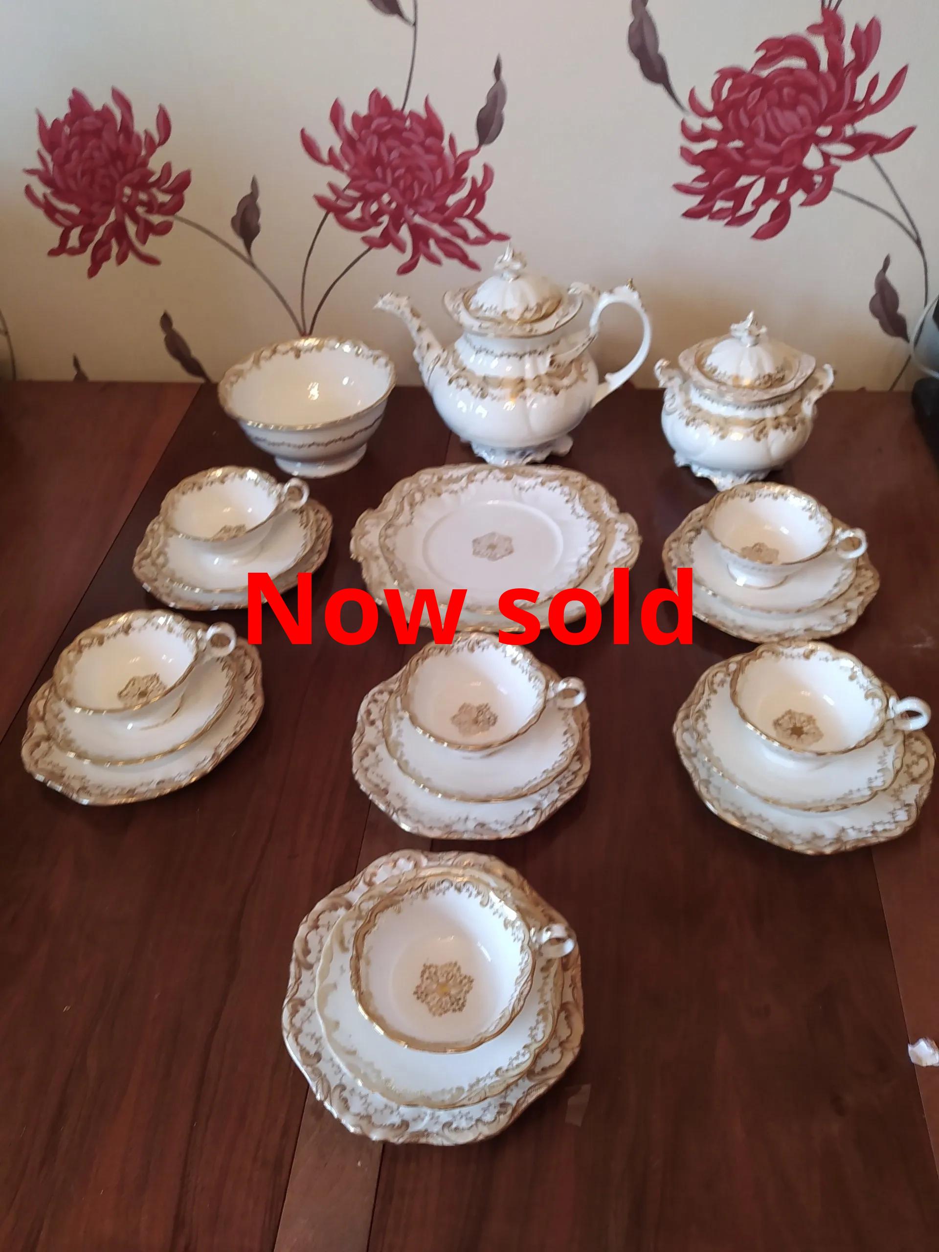 Rockingham style rococo tea set.