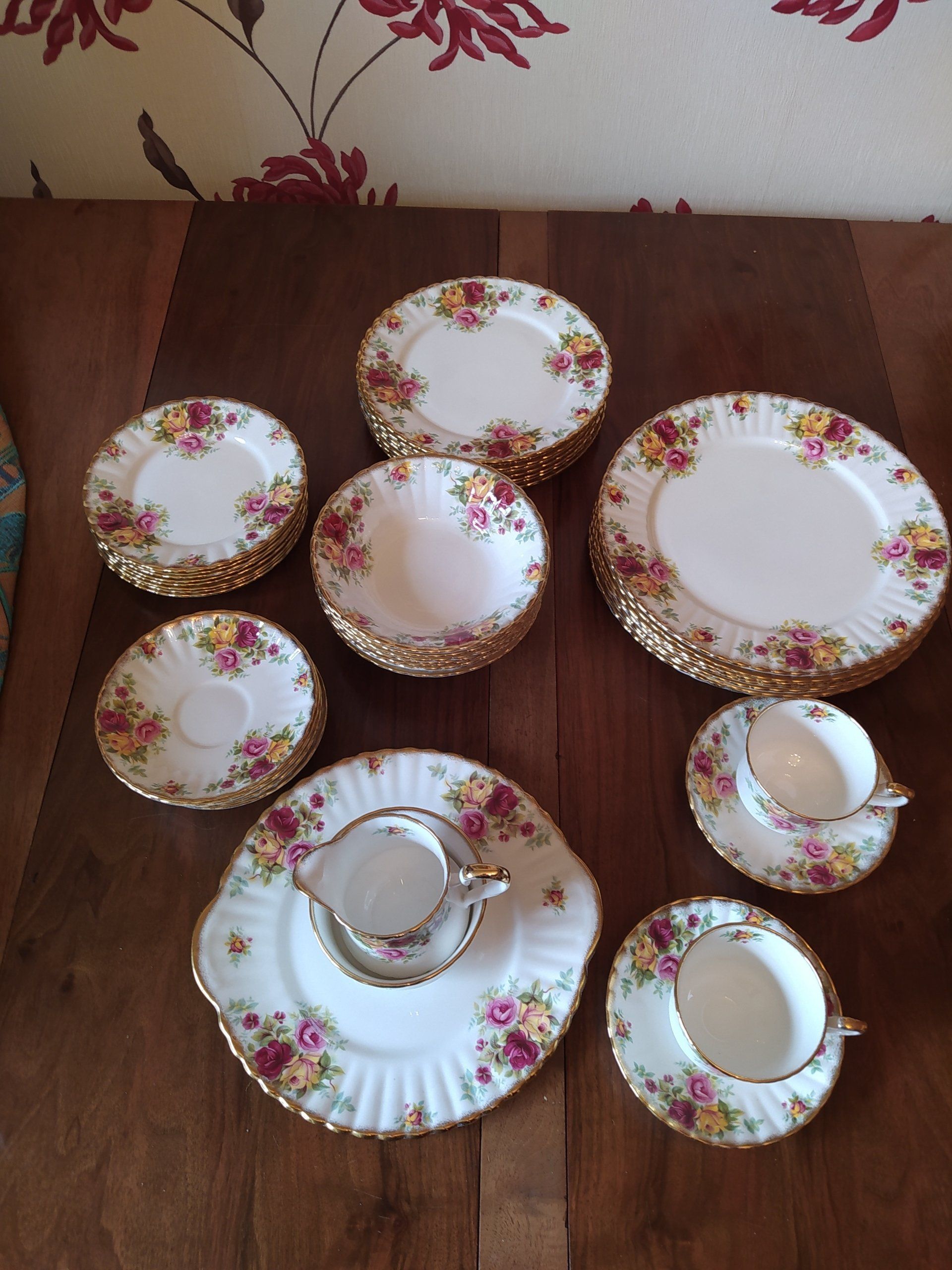 Royal Stafford dinnerware bouquet pattern.