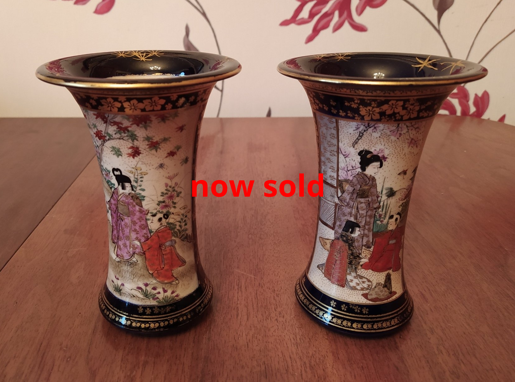 Meiji period Satsuma vases.