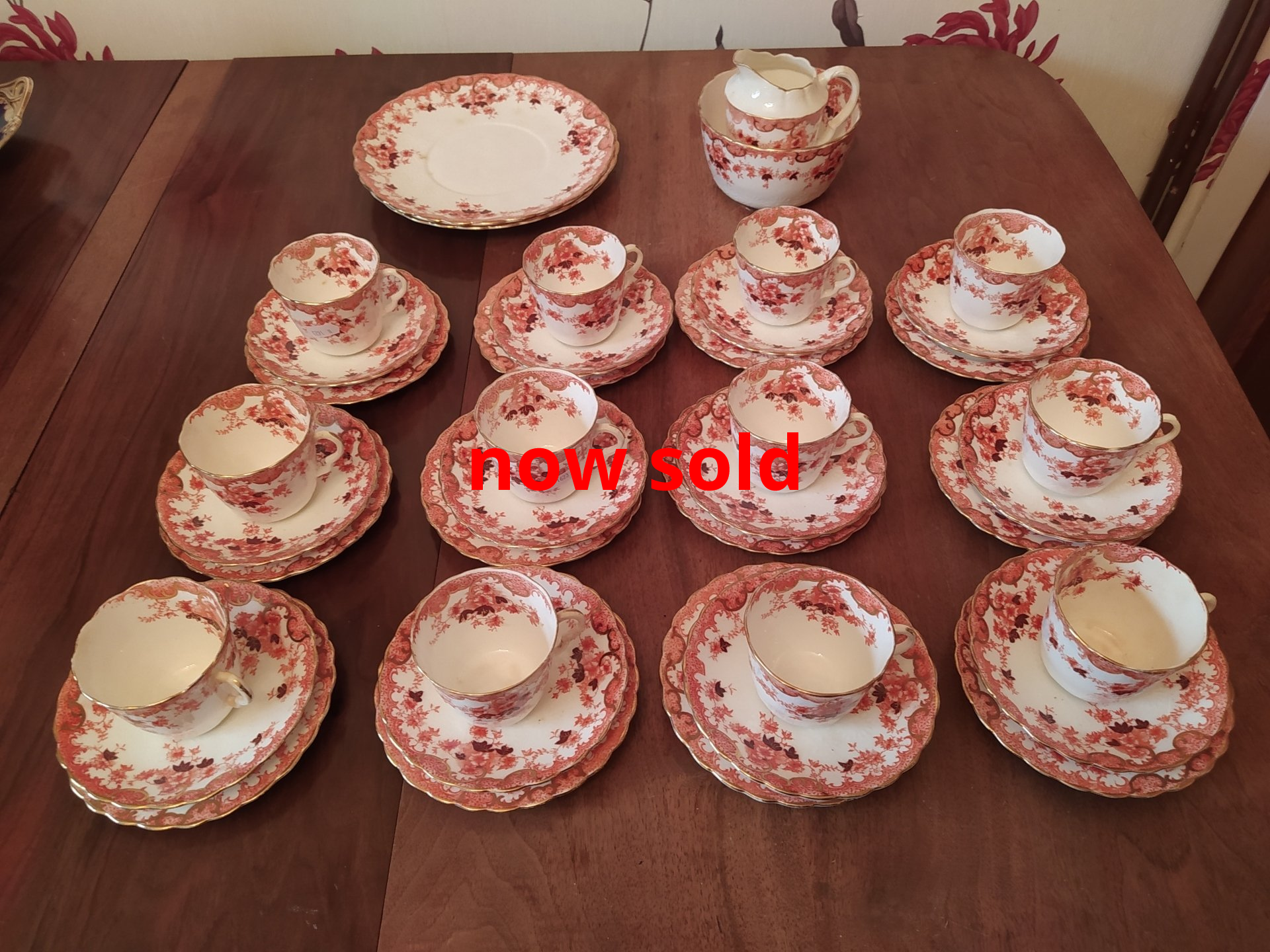 Staffordshire porcelain tea set.