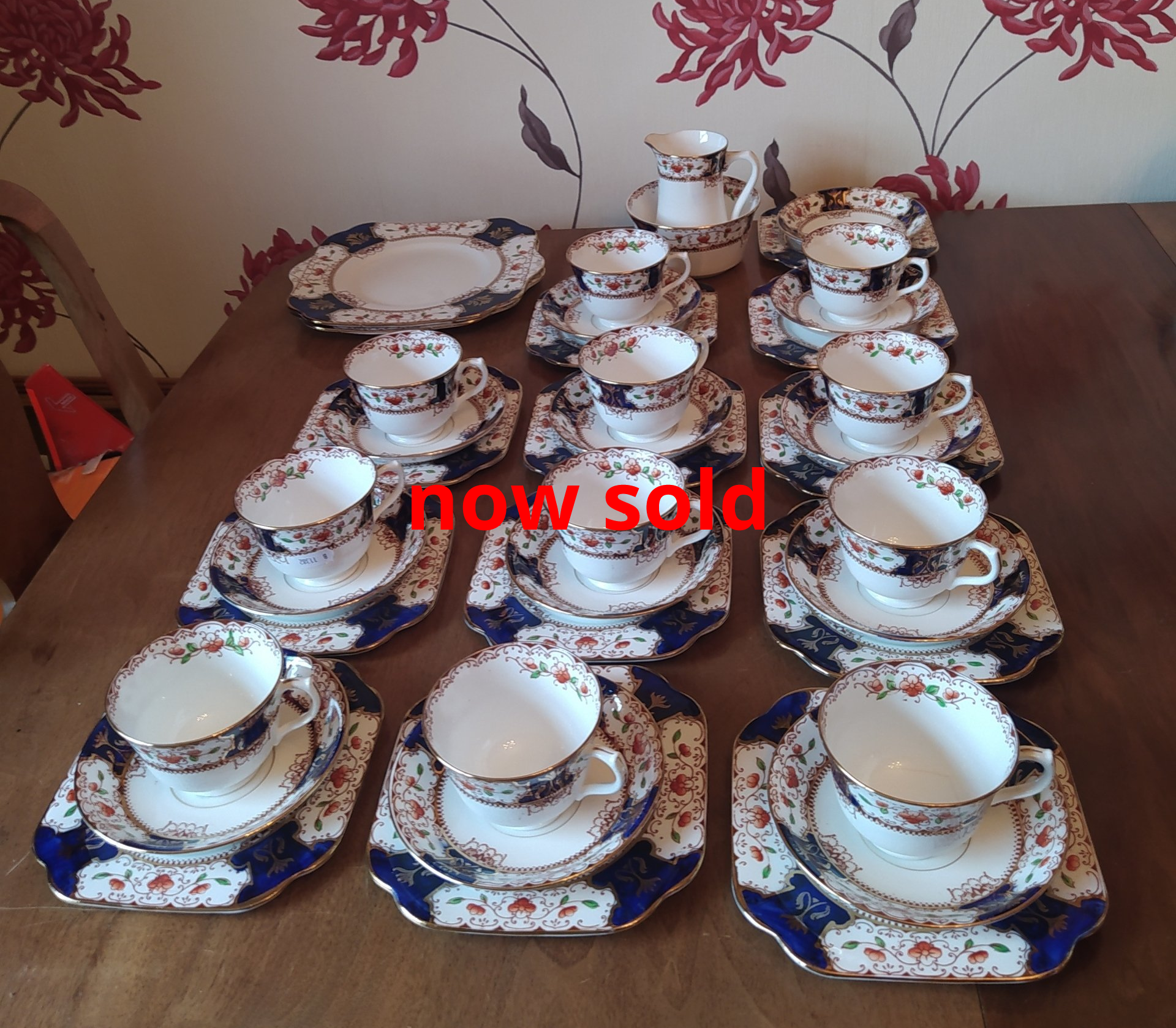 Vintage Osborn china glendale patter tea service.