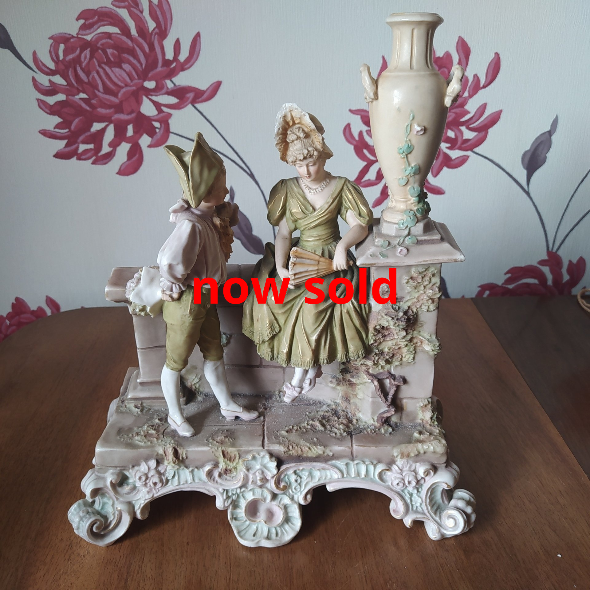 Royal dux figure group.