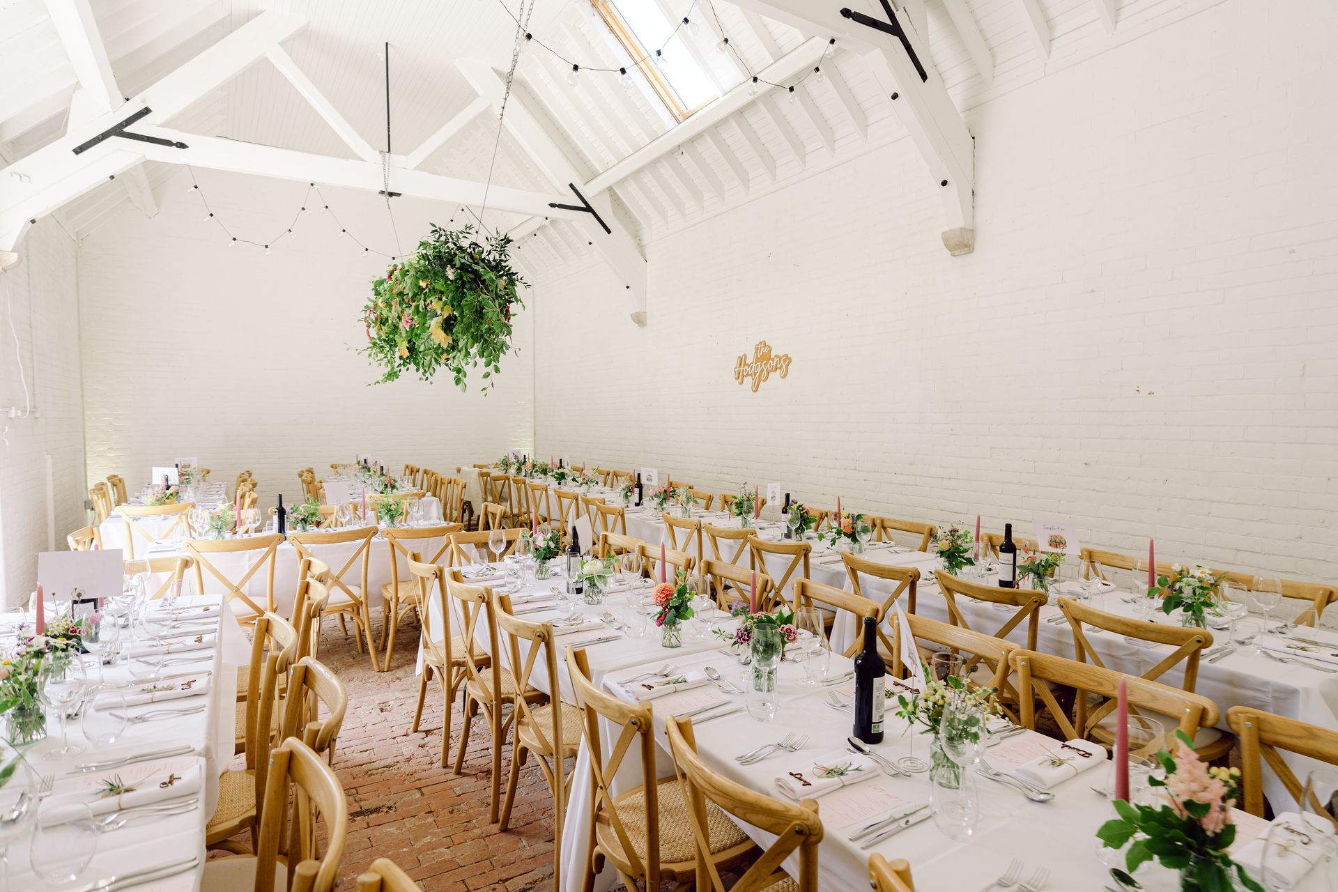 The barn at Kingsettle Stud - co-ordinated by Tasha Mae Wedding co-ordinator.