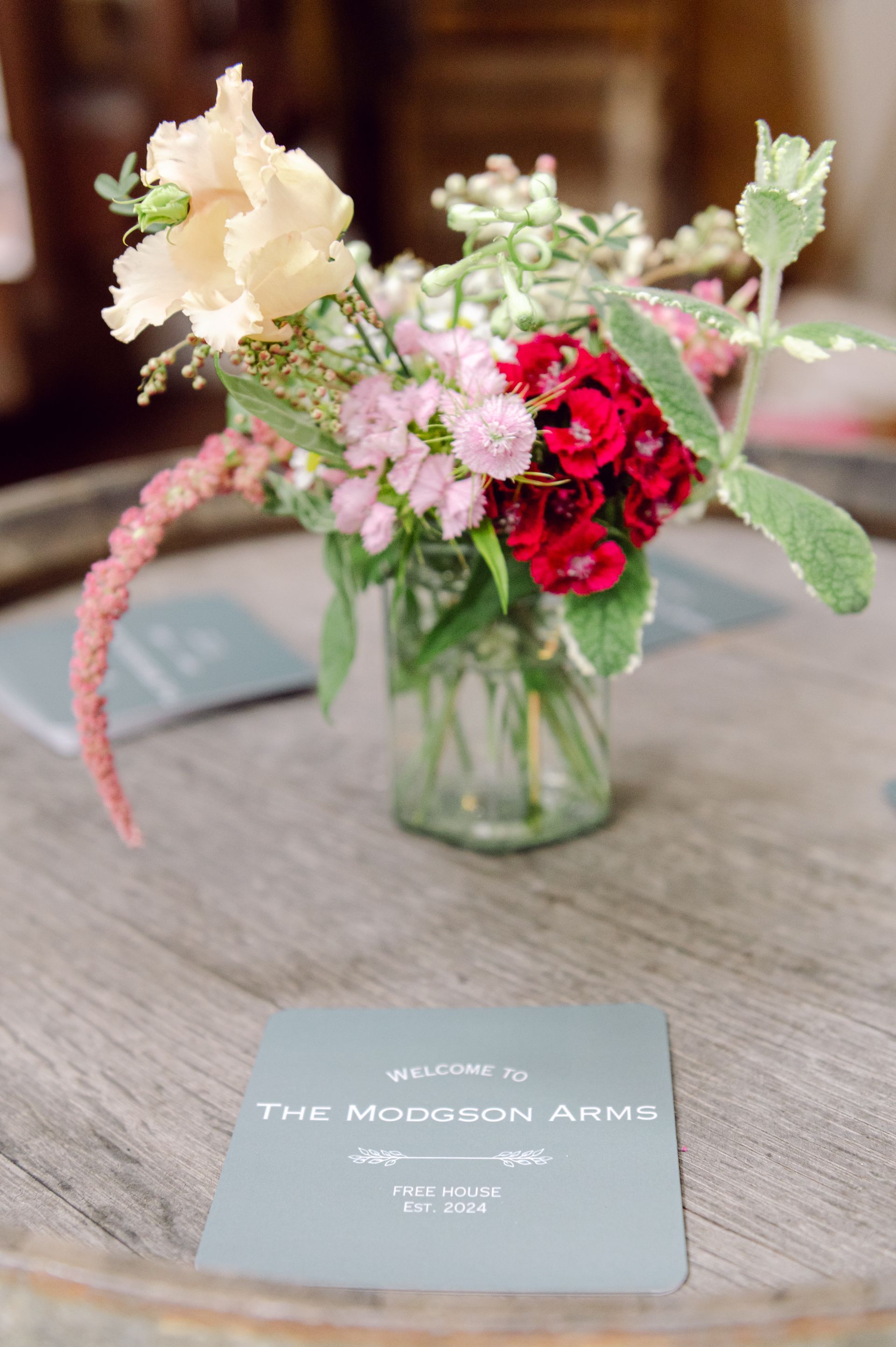 Personalised beer mats for a wedding at Kingsettle Stud co-ordinated by Tasha Mae Wedding Co-ordinator.