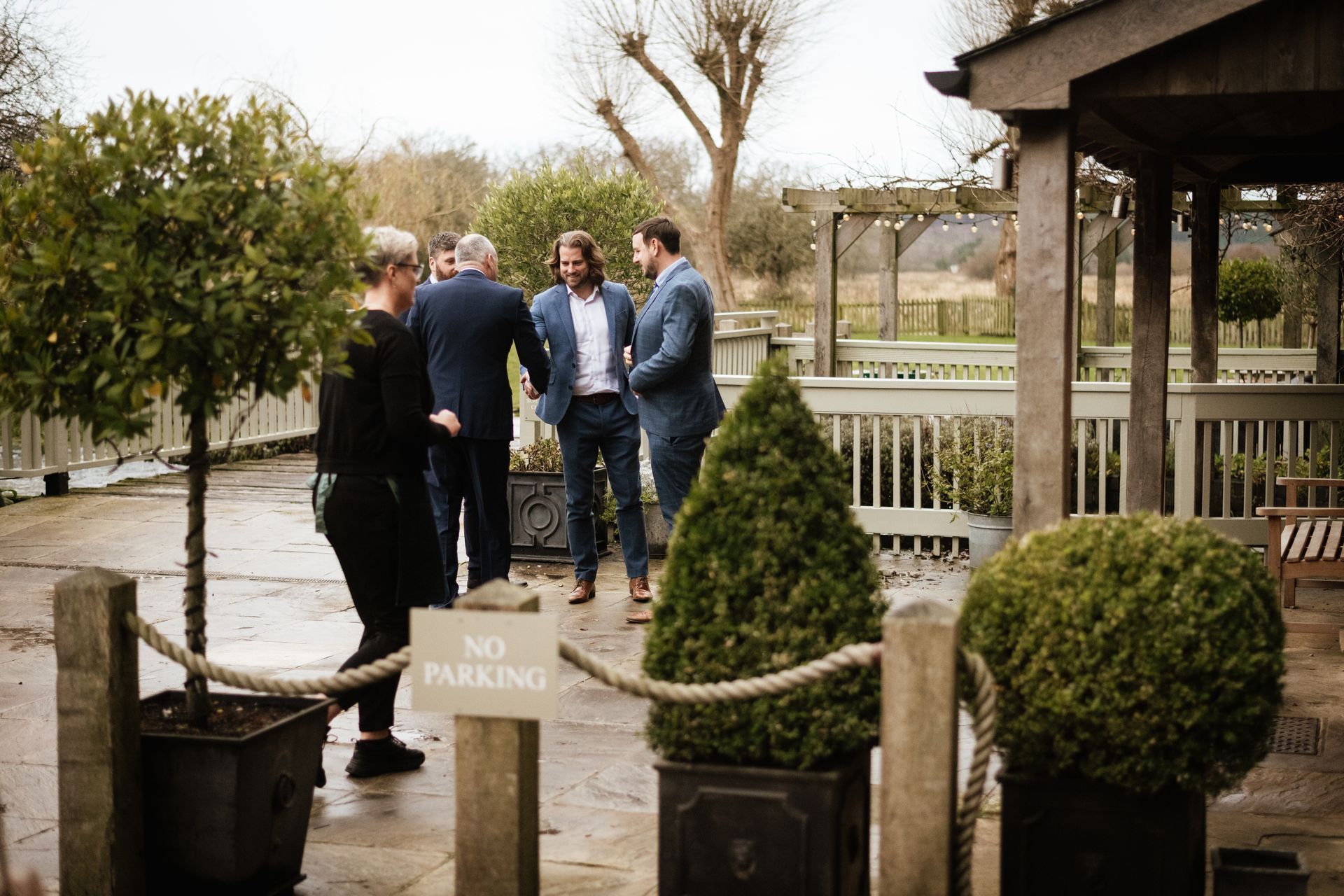 Wedding Guests arriving at Sopley Mill with Tasha Mae Wedding Co-ordinator.