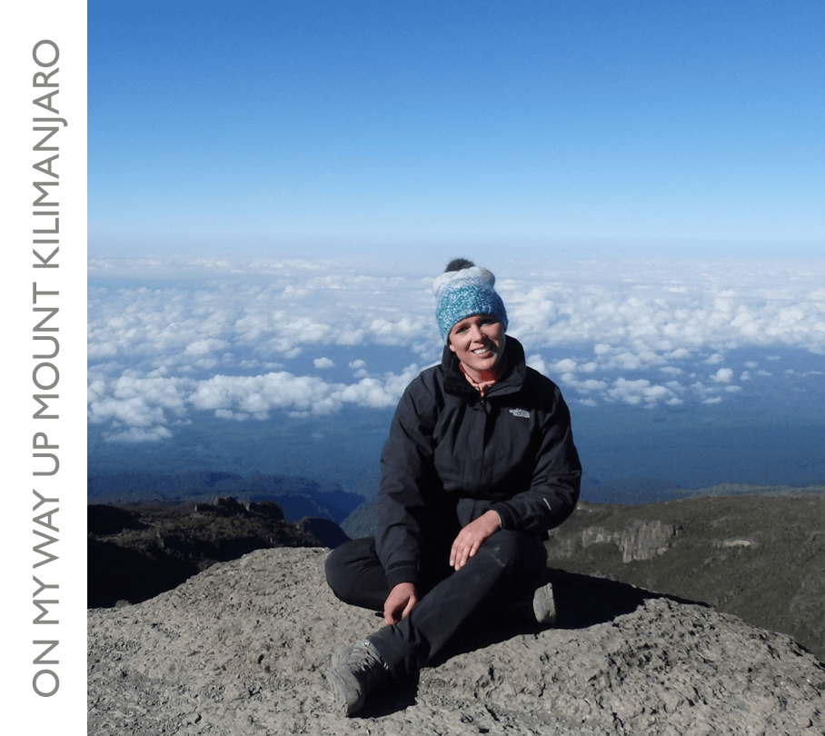 On the way up Mount Kilimanjaro
