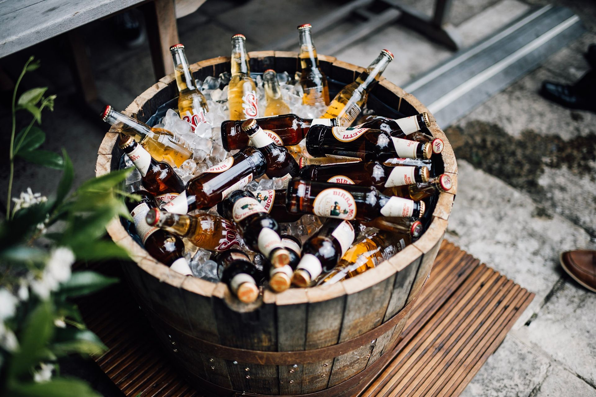 Barrel of beer cans at a wedding at Smedmore House co-ordinated by Tasha Mae Wedding Co-ordinator