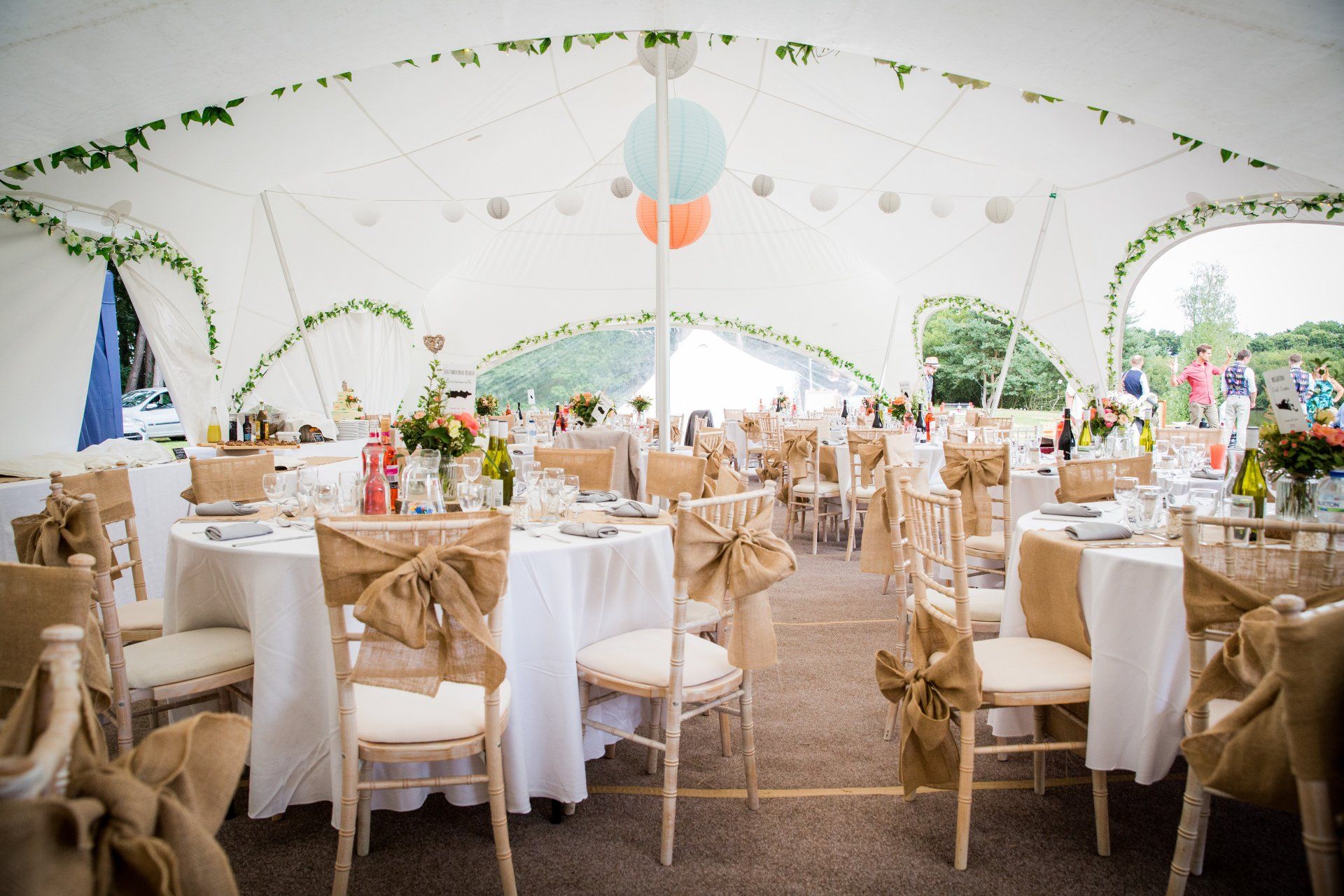 Marquee wedding at Sopley Lake in Dorset