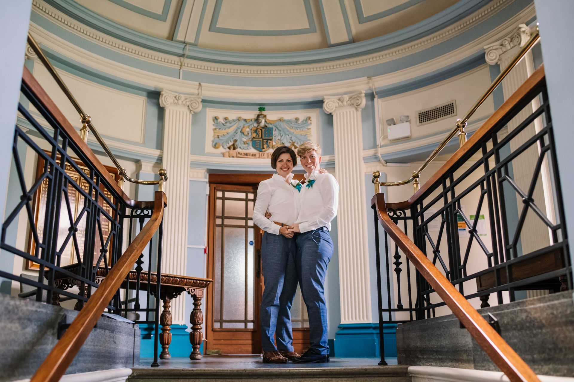 Same sex bride and bride wedding at Bournemouth Town Hall co-ordinated by Tasha Mae Wedding Co-ordinator.