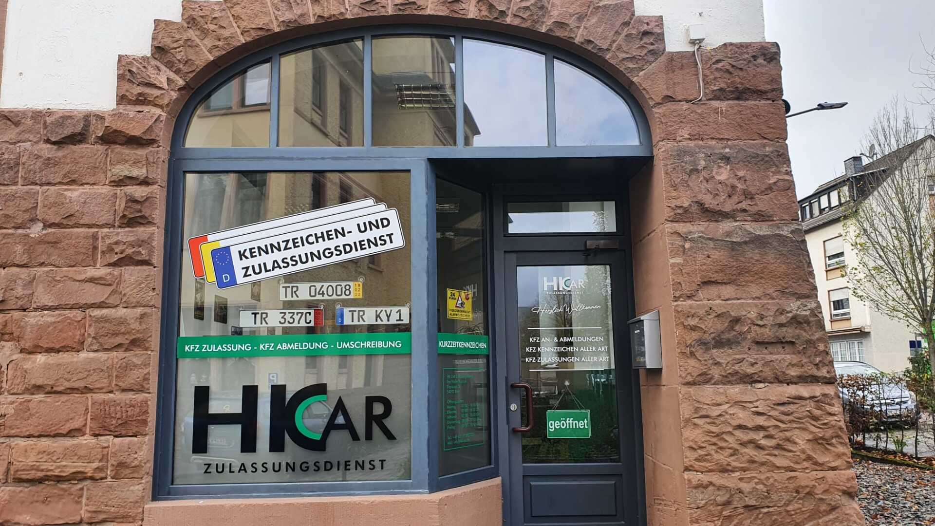 Außenwerbung und Schaufenster