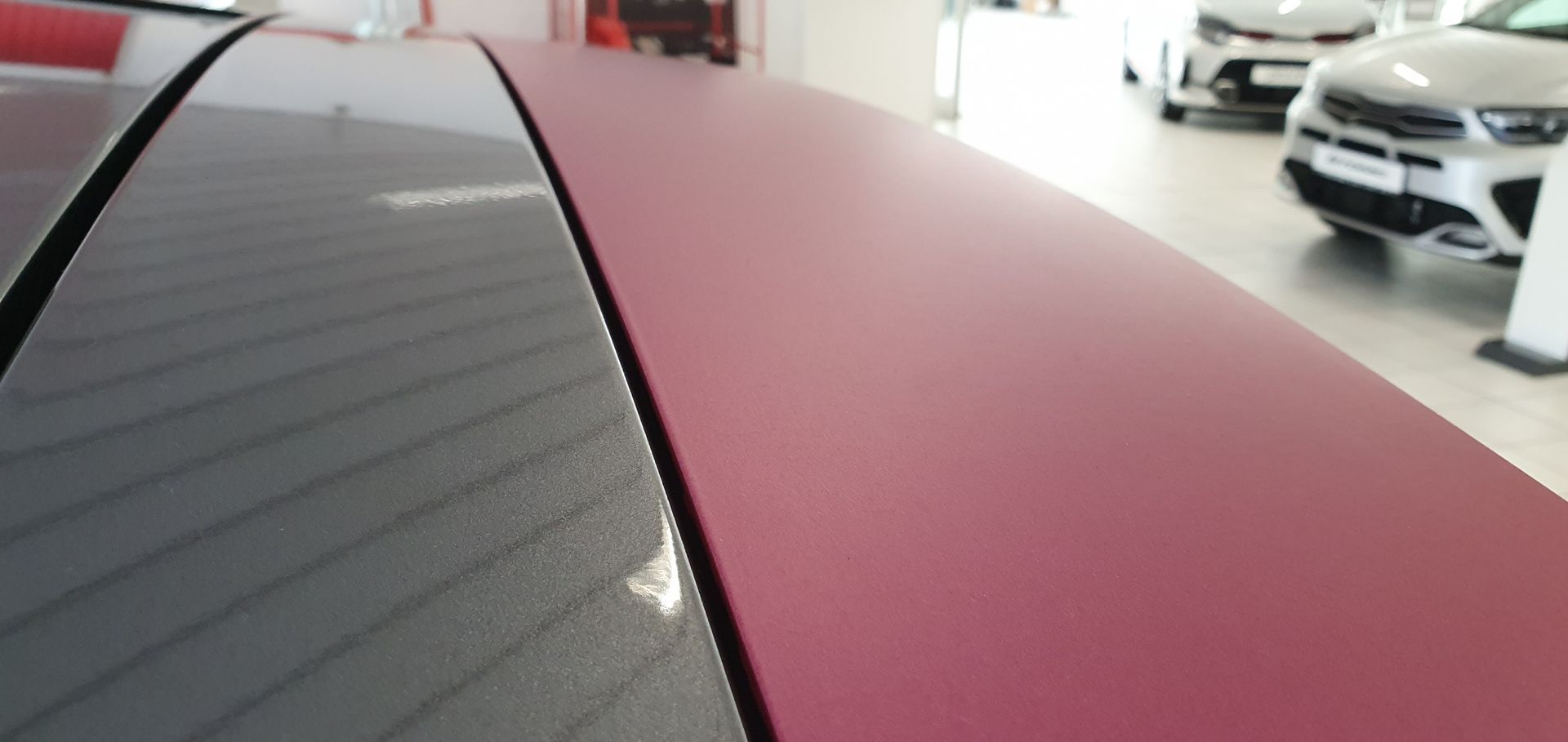 Dachfolierung PKW - Spiegelkappen foliert - Car Wrapping - Teilfolierung  von R3klame Werbetechnik in Merzig-Wadern und Trier