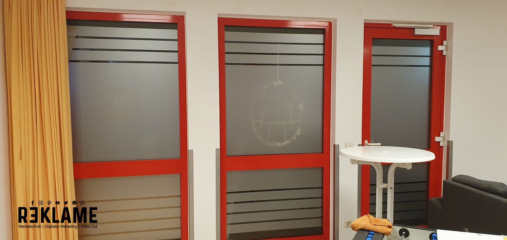 Milchglasdesign-Glasdekore von R3Klame Werbetechnik in Trier, Merzig und Luxemburg