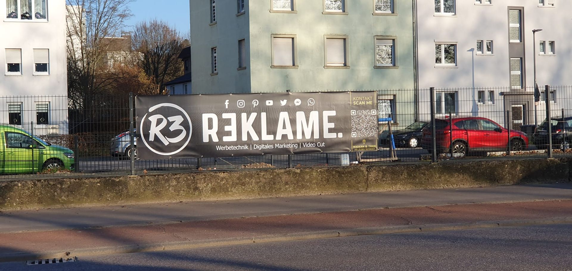 Werbebanner von R3klame Werbetechnik in Merzig-Wadern und Trier