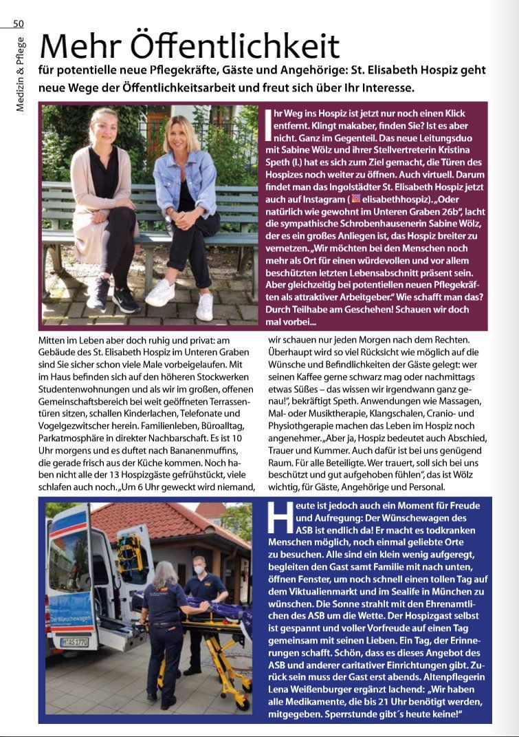 Artikel in rostfrei Das Magazin der aktiven Generation 40+ für Ingolstadt & Umgebung Artikel in rostfrei Das Magazin der aktiven Generation 40+ für Ingolstadt & Umgebung