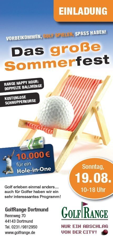 Sommerfest Golfrange Dortmund Flyer