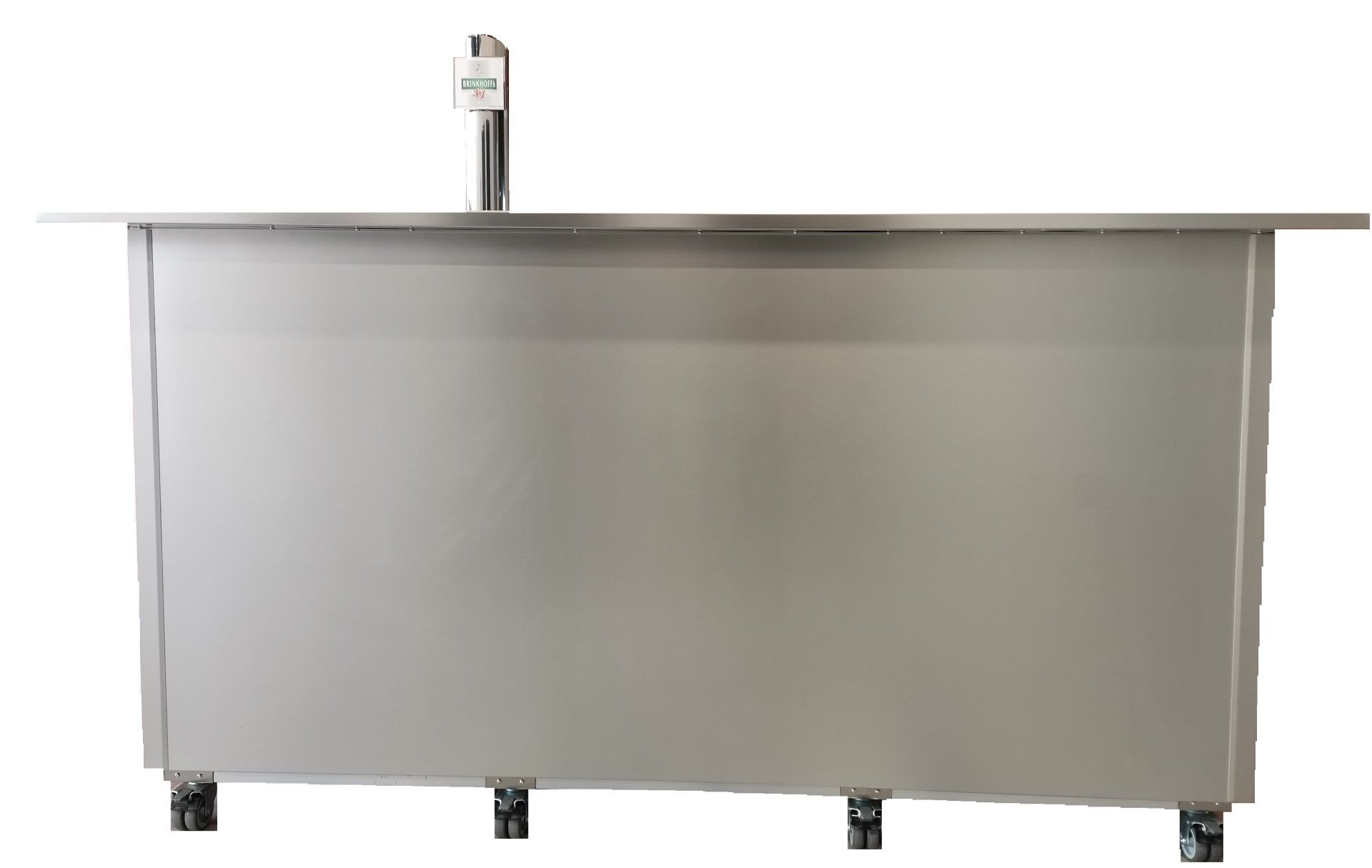 Zapfanlage mit Theke und Spüle aus Edelstahl Zapfanlage mit Theke und Spüle aus Edelstahl mieten