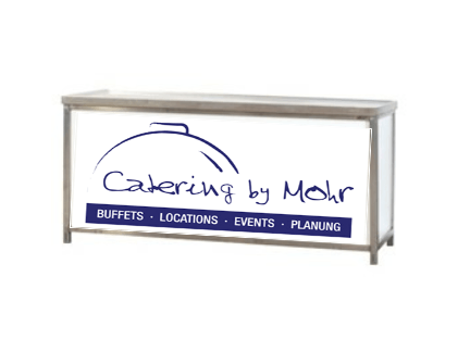 Mobile Theke mit Spüleinsatz aus Alu Mobile Theke mit Spüleinsatz aus Alu mieten