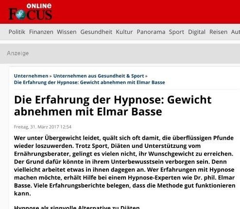 Dr. phil. Elmar Basse | Hypnose Hamburg