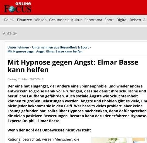Dr. phil. Elmar Basse | Hypnose Hamburg