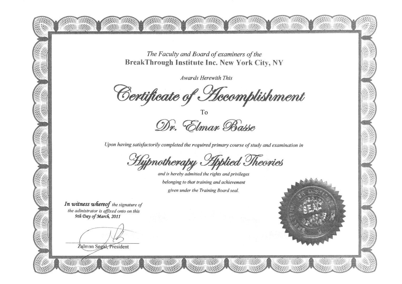 Dr. phil. Elmar Basse | Hypnose Hamburg