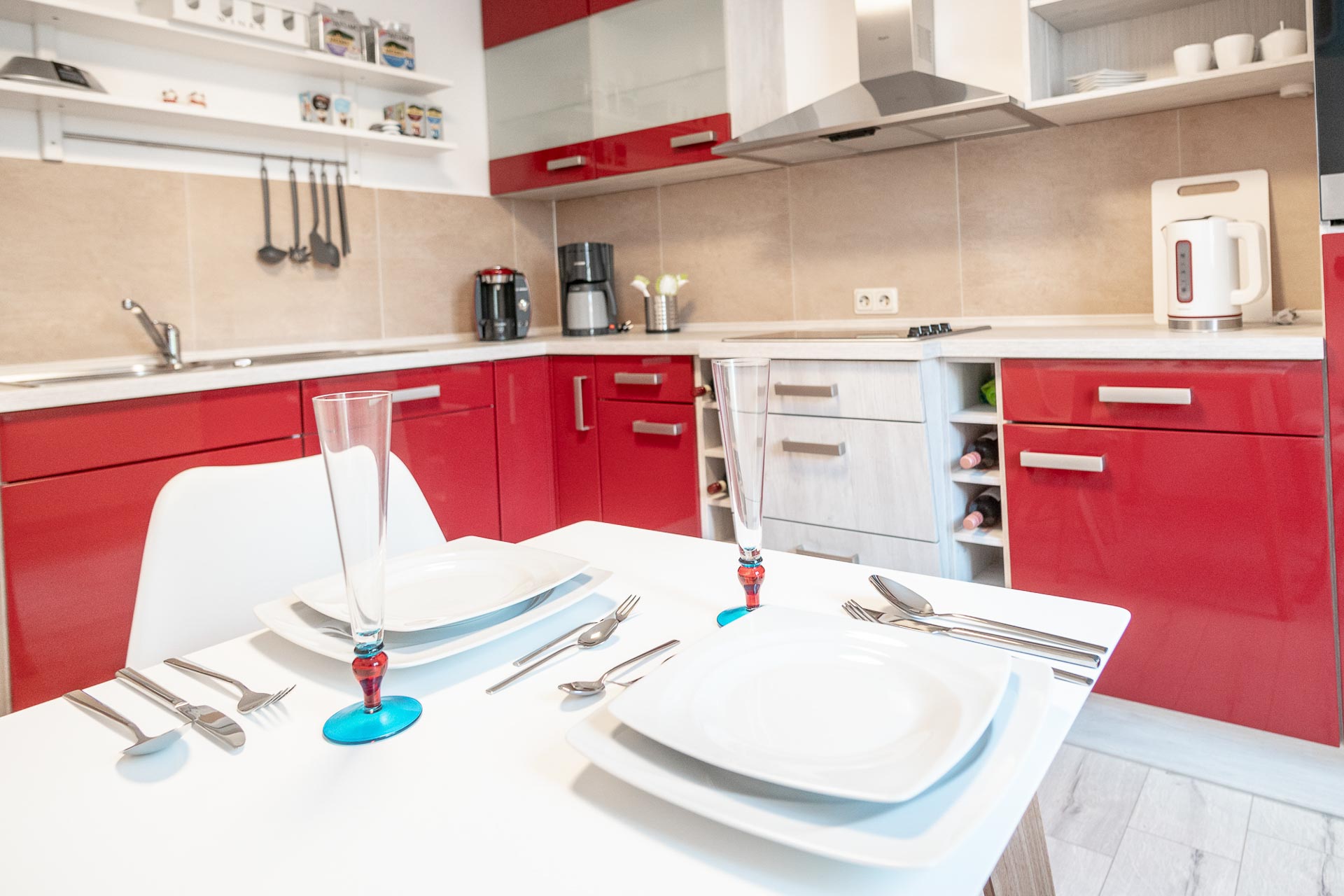 Esszimmer der Ferienwohnung Halberstadt