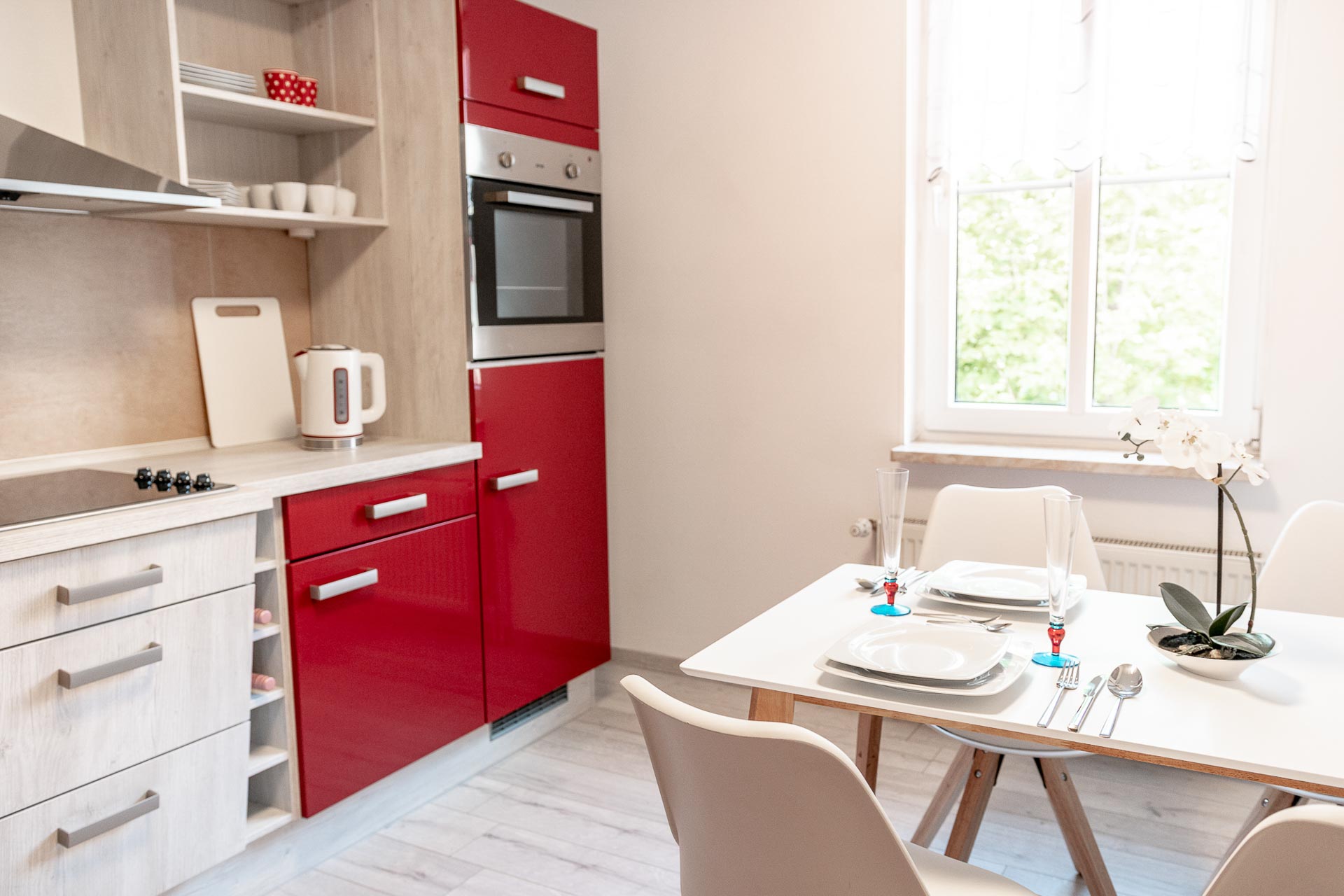 Küche der Ferienwohnung Halberstadt