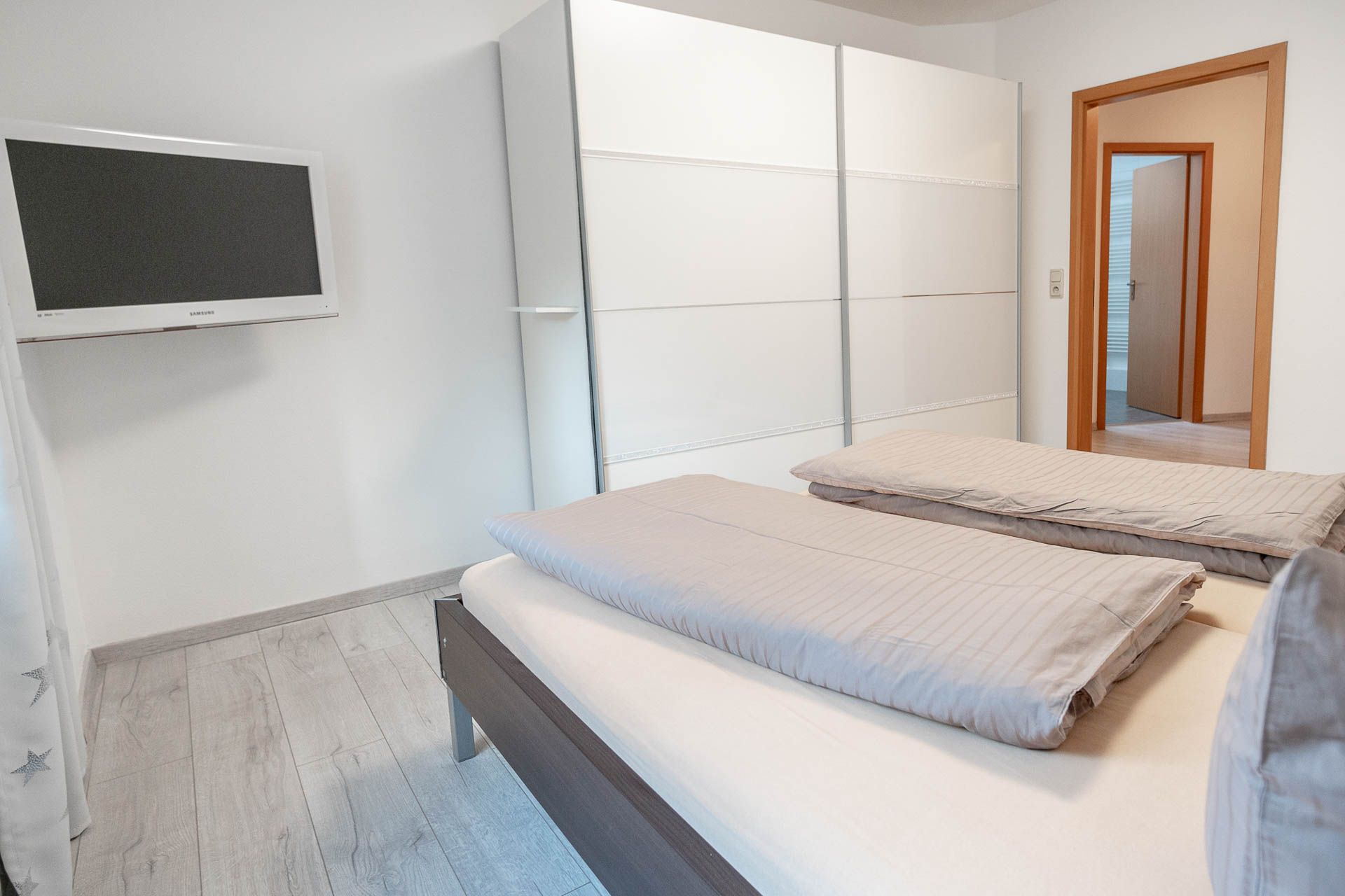 Bett der Ferienwohnung Halberstadt