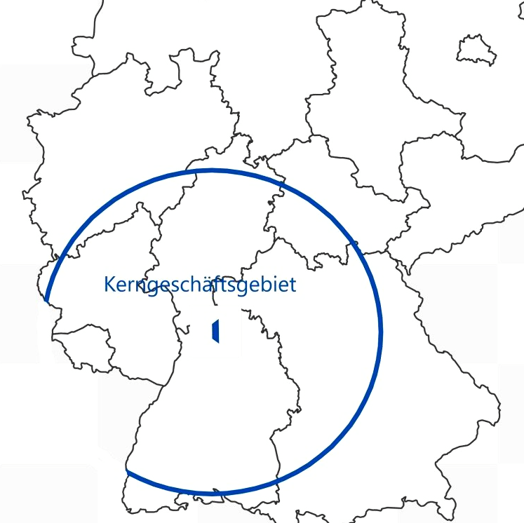 Kerngeschäftsgebiet: BW, RP, HE, BY Kerngeschäftsgebiet: Baden-Württemberg, Rheinland-Pfalz, Hessen, Bayern. Bei besonderen Projekten auch bundesweit.