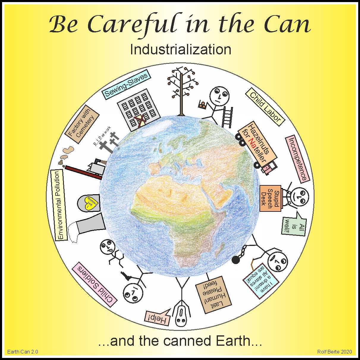 Kritisch und zynisch Dosen-Erde