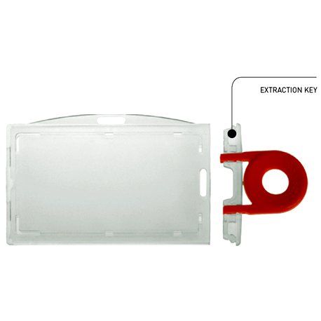 Clip para abrir porta cartão rígido horizontal de policarbonato BY-PBL Clip para abrir porta cartão rígido horizontal de policarbonato BY-PBL