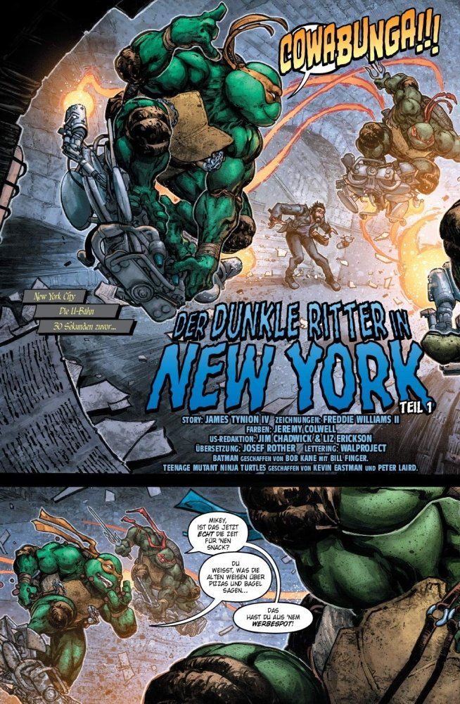 Batman / TMNT: Der Dunkle Ritter in New York Beispielseite von Freddie E. Williams II