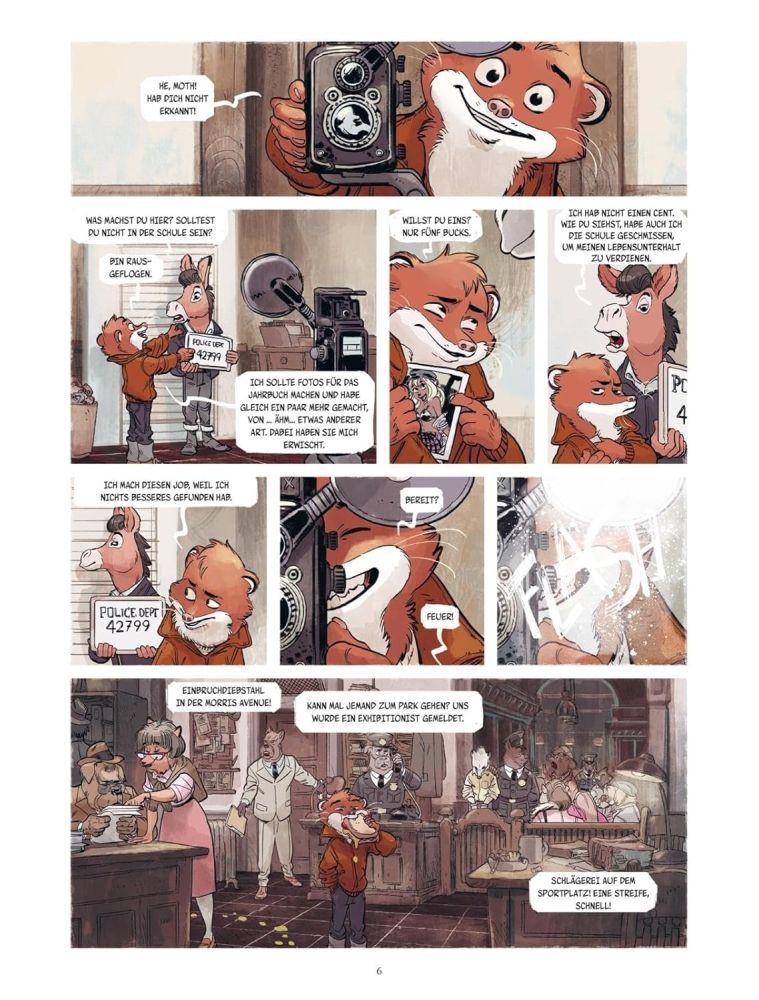 Blacksad Stories: Weekly Beispielseite von Giovanni Rigano