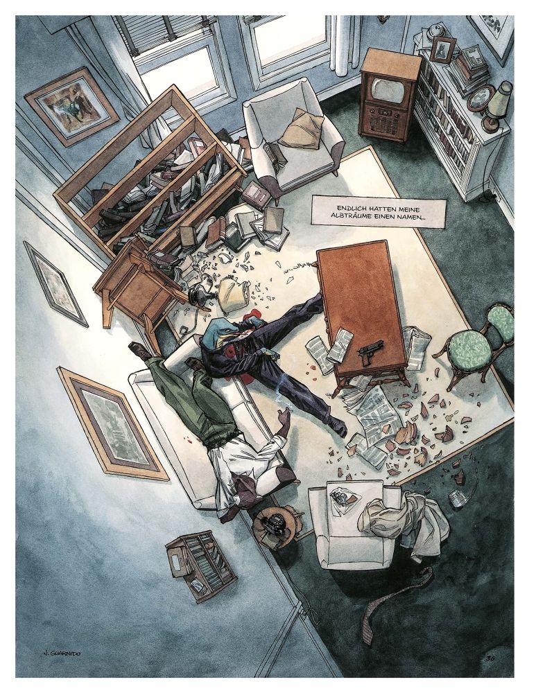 Blacksad Beispielseite von Juanjo Guarnido