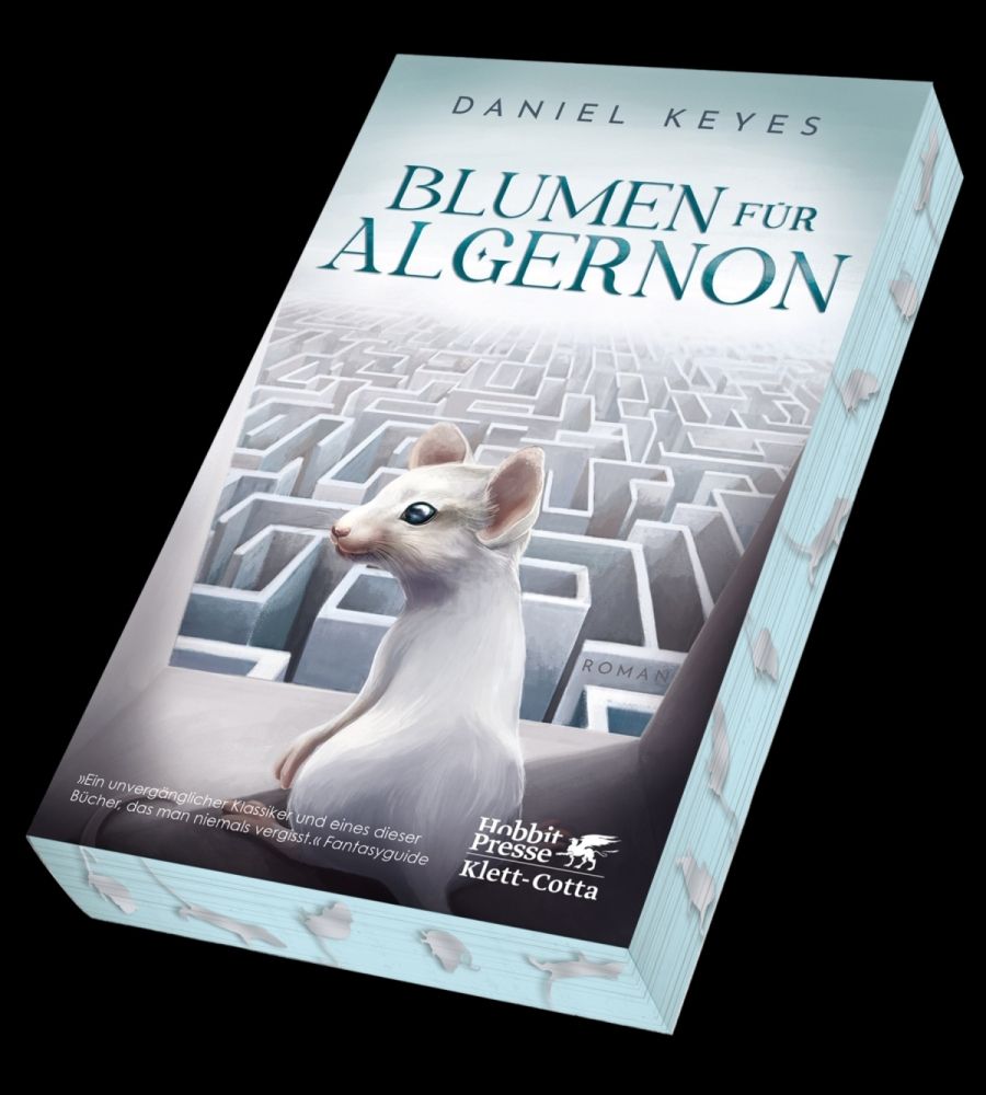 Blumen für Algernon mit gestaltetem Buchschnitt