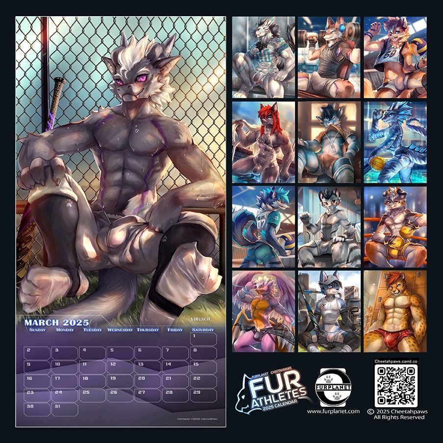 CheetahPaws Fur Athletes 2025 Calendar Backcover