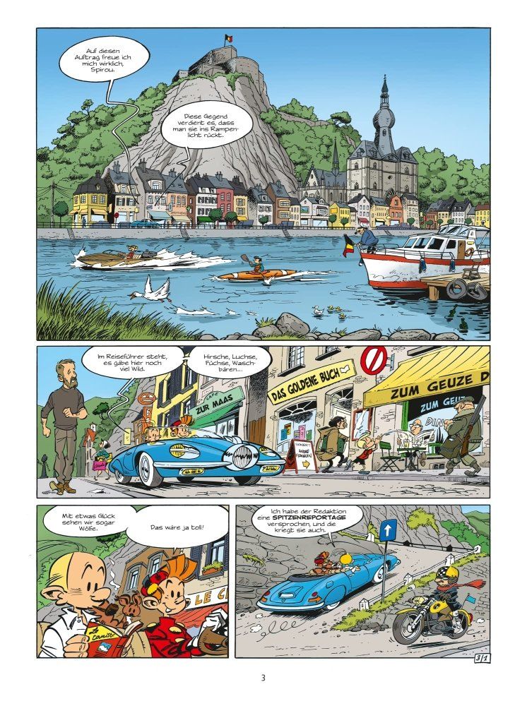 Spirou und Fantasio Spezial 39: Der Wolfsmensch Beispielseite von Charel Cambré