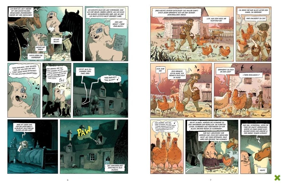 Farm der Tiere Beispielseite von Patrice Le Sourd