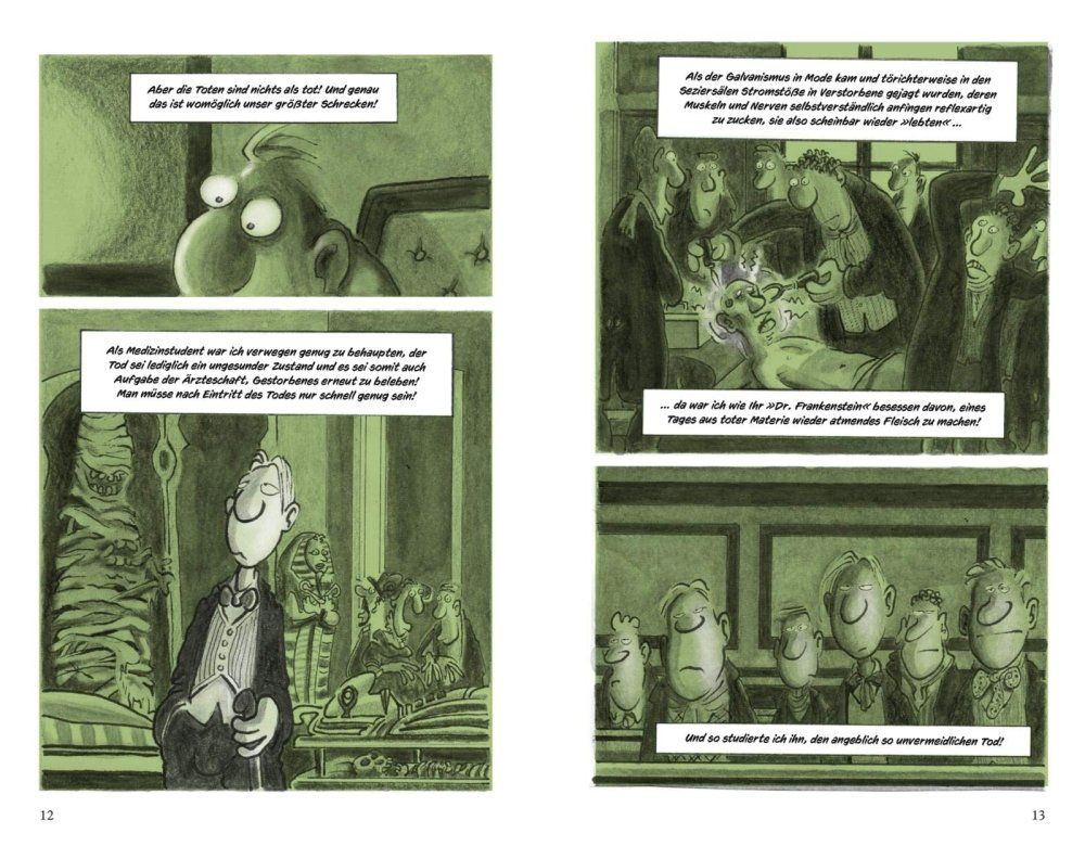 Frankenstein Beispielseite von Ralf König