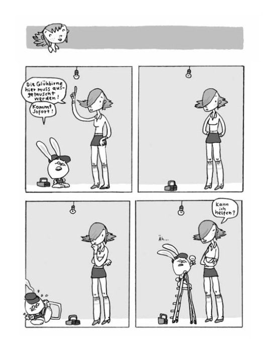 Meister Lampe Beispielseite von Mawil