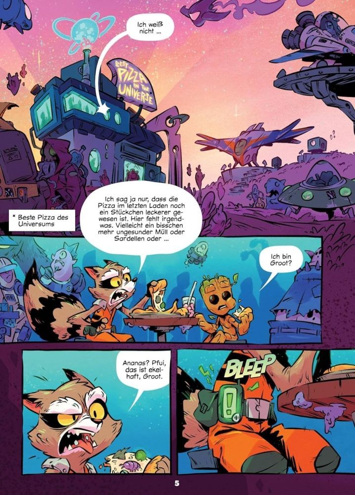 Rocket & Groot: Auf der Suche nach Star-Lord Beispielseite von Cam Kendell