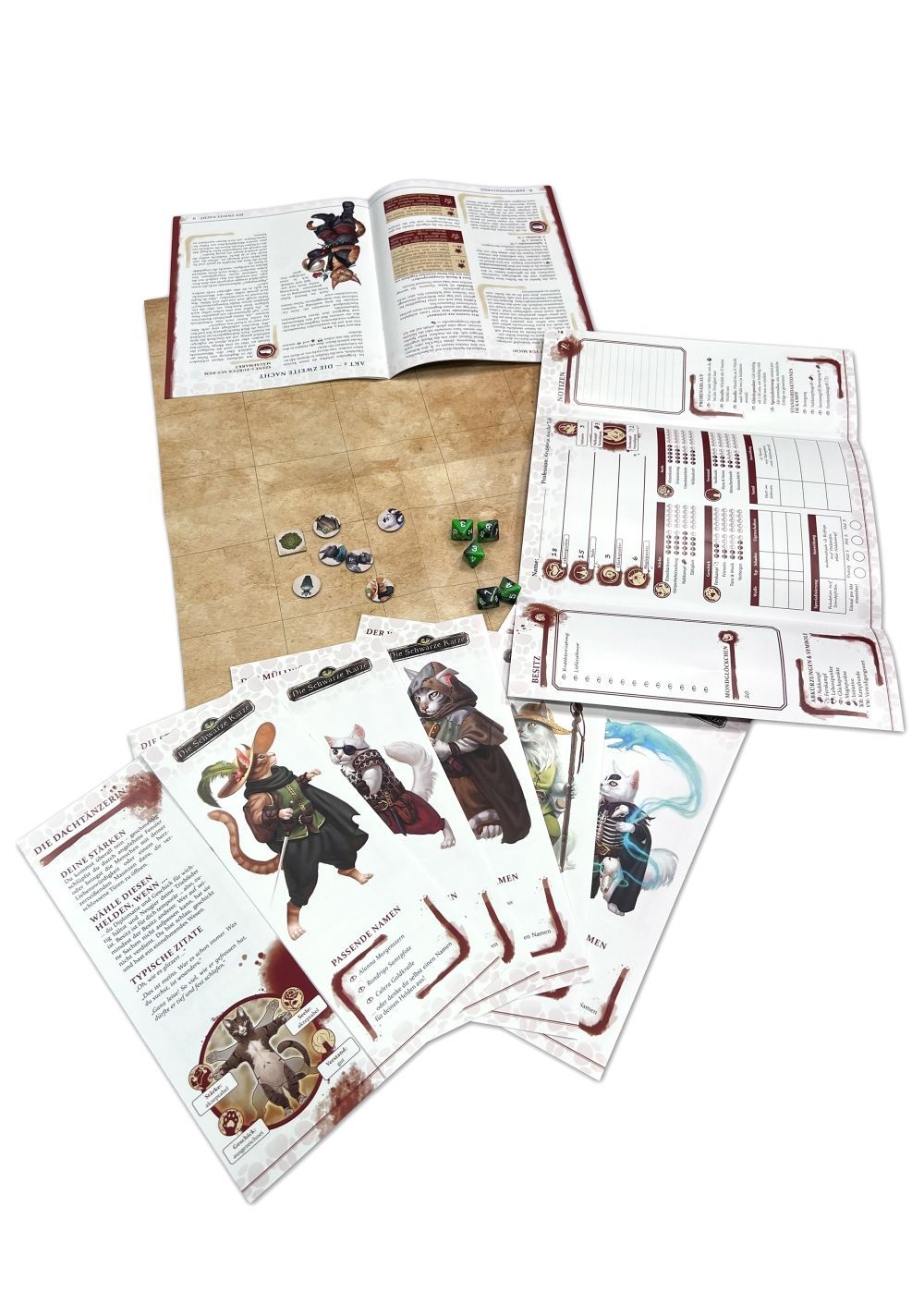 Adventure in a Box: Samtpfotentango Spielmaterialien