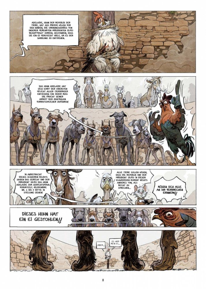 Schloss der Tiere Band 1 Beispielseite von Félix Delep