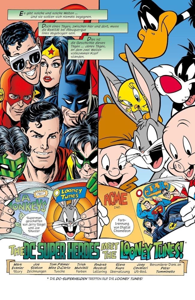 Superman & Bugs Bunny Beispielseite von Joe Staton