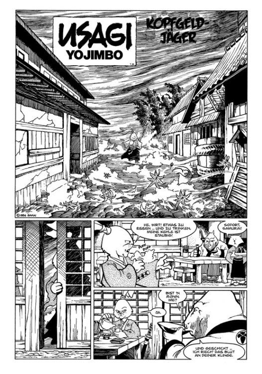 Usagi Yojimbo 1 Beispielseite von Stan Sakai