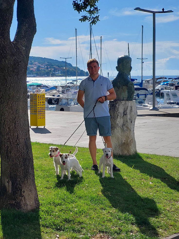 Ksandi Equus, Bourbon Vanille of Green Spirits und Unbelievable Lillifee von Contessa beim flanieren in Koper am Hafen