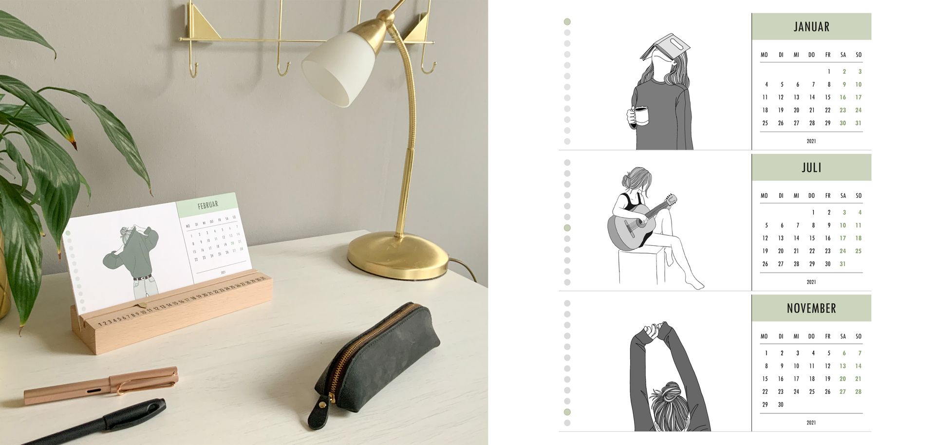 Werkstück, Kalender